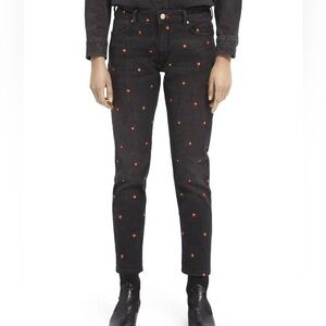 Scotch & Soda Black Jeans with Sun embroidered Details size 25/32